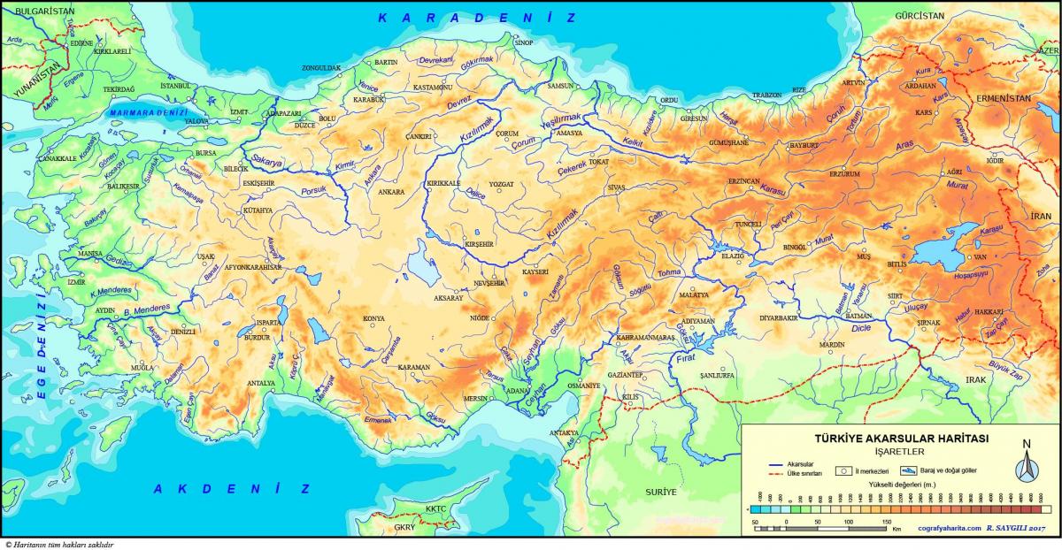 Mapa de viaje de Turquía